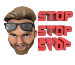 HIPSTER MAN Head2 sticker #12943745