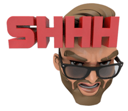 HIPSTER MAN Head2 sticker #12943757