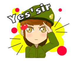 Police/Soldier lady thailand v.Eng/Isan sticker #12944895