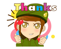Police/Soldier lady thailand v.Eng/Isan sticker #12944897