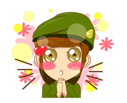 Police/Soldier lady thailand v.Eng/Isan sticker #12944900