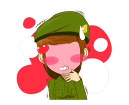 Police/Soldier lady thailand v.Eng/Isan sticker #12944901