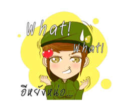 Police/Soldier lady thailand v.Eng/Isan sticker #12944902