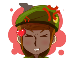 Police/Soldier lady thailand v.Eng/Isan sticker #12944904