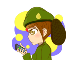 Police/Soldier lady thailand v.Eng/Isan sticker #12944906