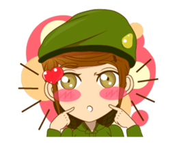 Police/Soldier lady thailand v.Eng/Isan sticker #12944908