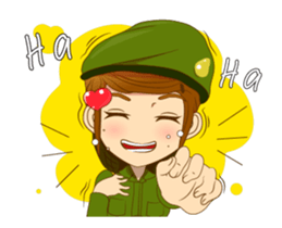 Police/Soldier lady thailand v.Eng/Isan sticker #12944910