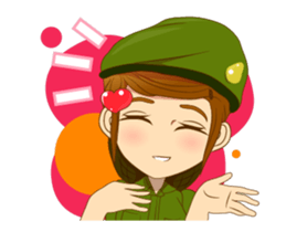 Police/Soldier lady thailand v.Eng/Isan sticker #12944912