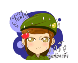 Police/Soldier lady thailand v.Eng/Isan sticker #12944913