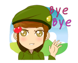 Police/Soldier lady thailand v.Eng/Isan sticker #12944917