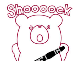 The bear."UGOKUMA" He plays a clarinet. sticker #12945139