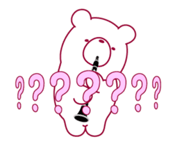 The bear."UGOKUMA" He plays a clarinet. sticker #12945146