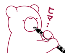 The bear."UGOKUMA" He plays a clarinet. sticker #12945154