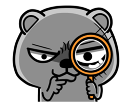 gangster bear-Adi 3 super cute so bossy~ sticker #12945423