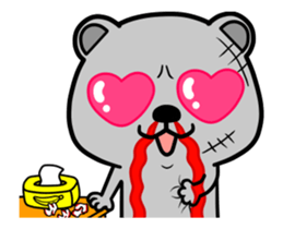 gangster bear-Adi 3 super cute so bossy~ sticker #12945425