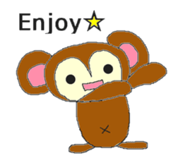 monkey banana 1 sticker #12945556