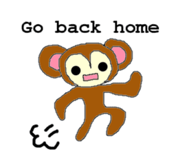 monkey banana 1 sticker #12945557