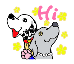 Funny large dogs sticker #12946977