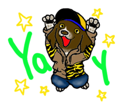 Funny large dogs sticker #12946986