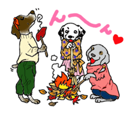 Funny large dogs sticker #12947004