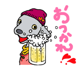 Funny large dogs sticker #12947006