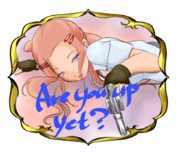 Gun and shino-chan sticker #12947681