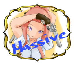 Gun and shino-chan sticker #12947682