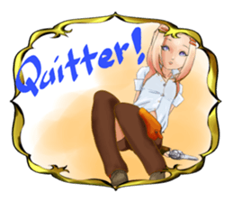 Gun and shino-chan sticker #12947689