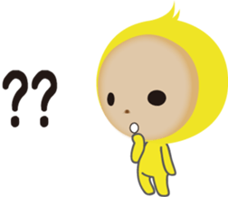 Yellow costume boy sticker #12947918