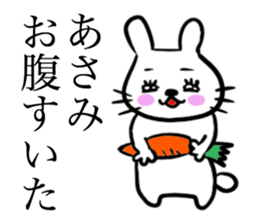 ASAMI THE RABBIT sticker #12948029