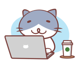 cat and alpaca kawaii sticker sticker #12948201