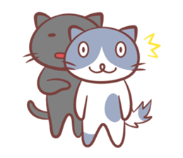 cat and alpaca kawaii sticker sticker #12948223