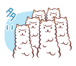 cat and alpaca kawaii sticker sticker #12948227