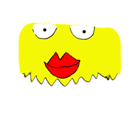 Assertion of lips intense guy sticker #12948288