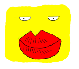 Assertion of lips intense guy sticker #12948289