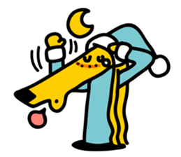 Odd_Afghan hound2 sticker #12949439