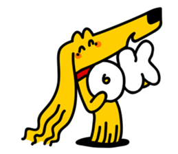 Odd_Afghan hound2 sticker #12949443