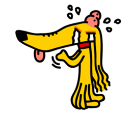 Odd_Afghan hound2 sticker #12949447