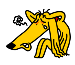 Odd_Afghan hound2 sticker #12949453