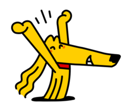 Odd_Afghan hound2 sticker #12949455