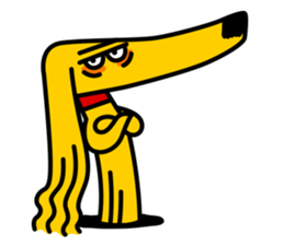 Odd_Afghan hound2 sticker #12949456