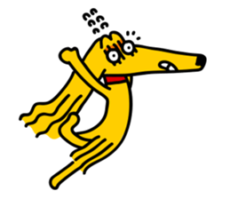 Odd_Afghan hound2 sticker #12949458