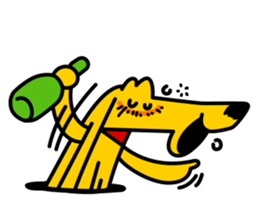 Odd_Afghan hound2 sticker #12949459