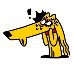 Odd_Afghan hound2 sticker #12949462