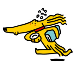 Odd_Afghan hound2 sticker #12949465