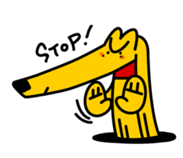 Odd_Afghan hound2 sticker #12949469