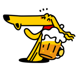 Odd_Afghan hound2 sticker #12949472