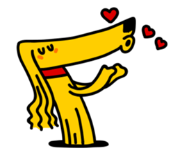 Odd_Afghan hound2 sticker #12949477