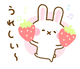 Rabbit Strawberry Yokutukau 2 sticker #12949991