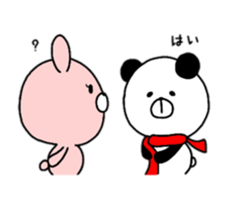 Rabbit and Panda. sticker #12951986